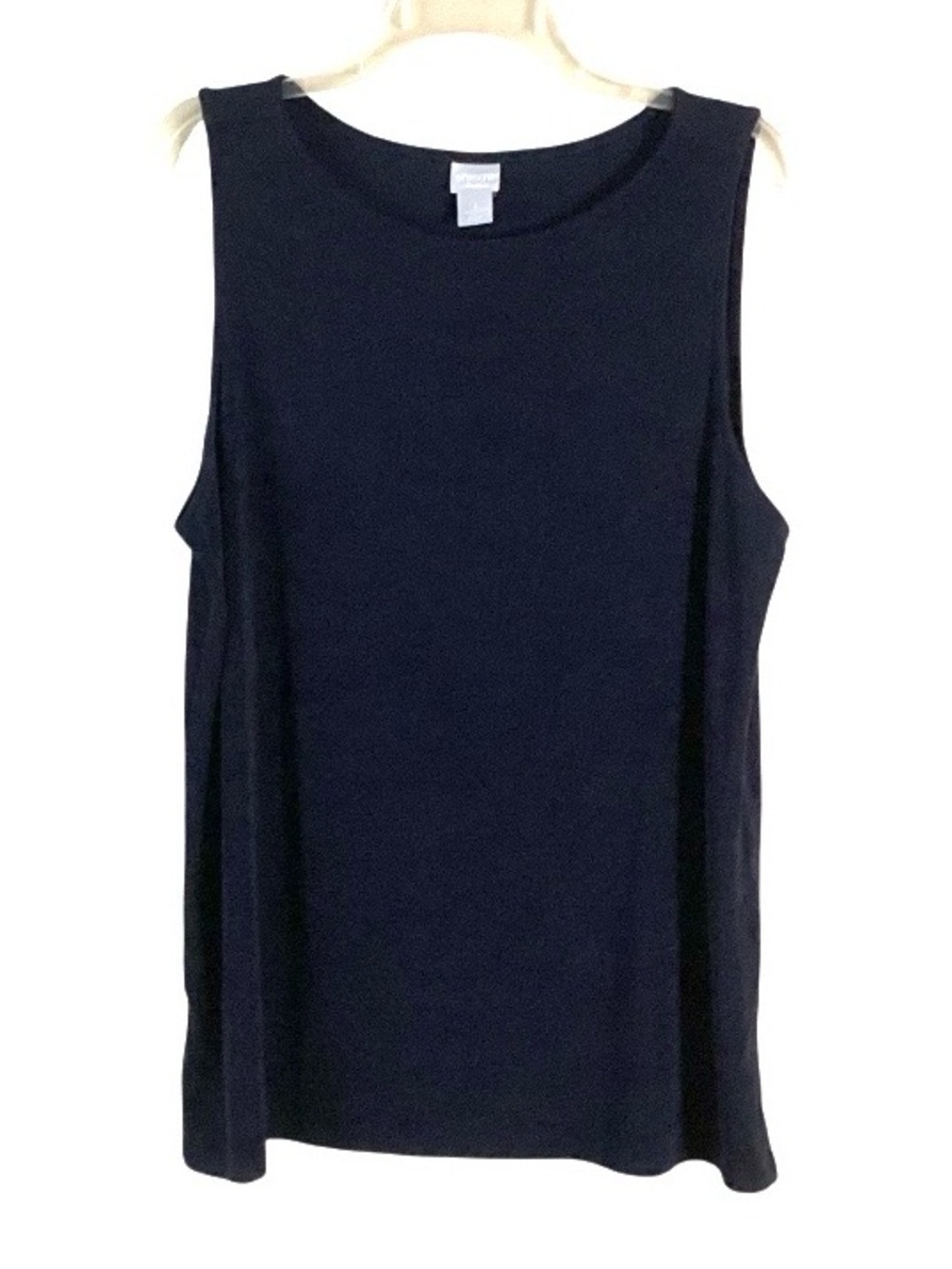 Chico’s Travelers Dark Navy Sleeveless Scoop Neck Tank 16/18
